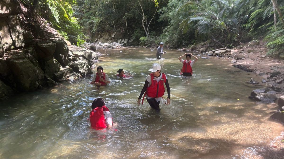 River trekking in Yambaru